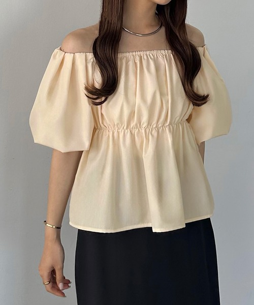 「callautia」 半袖ブラウス LARGE ブラック レディース_画像5