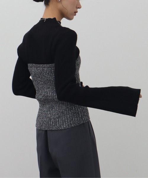 MIX BUTTON ニット NOGLE 「NOGLE/ノグル」ミックスニットボタンビスチェ レディース