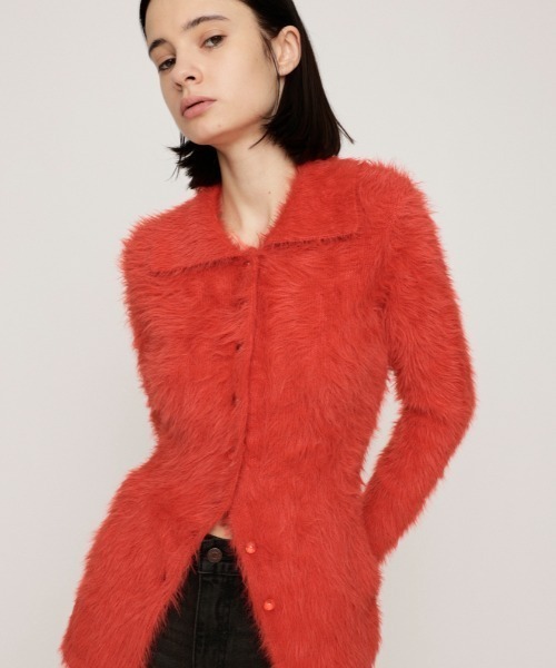 SLY（スライ） カーディガン WAIST SHAPE KNIT TOPS ウエストシェイプ