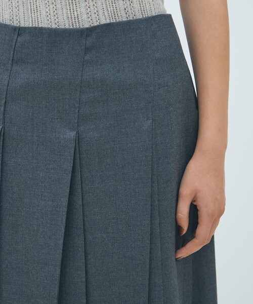 MACPHEE（マカフィー） スカート ウールナチュラルストレッチ プリーツ