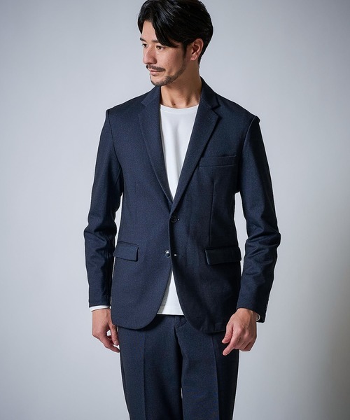テットオム　メンズ　ネイビー ストライプ ビジネススーツ　セットアップ　XL TETE HOMME（テット オム） スーツ MEDIUM ネイビー メンズ : ZOZOTOWN