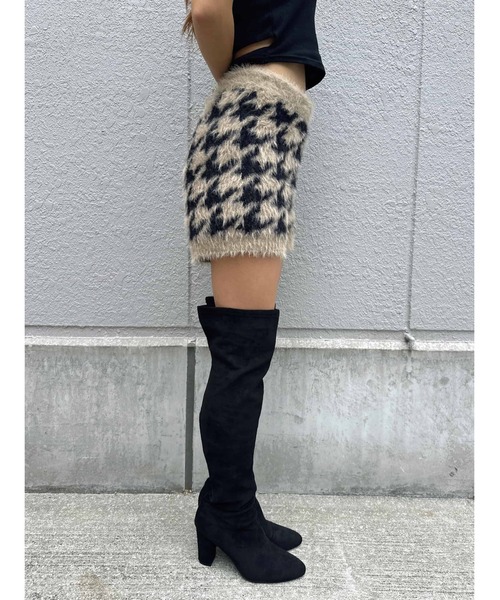 EGOIST（エゴイスト） パンツ 千鳥柄シャギーニットショートパンツ