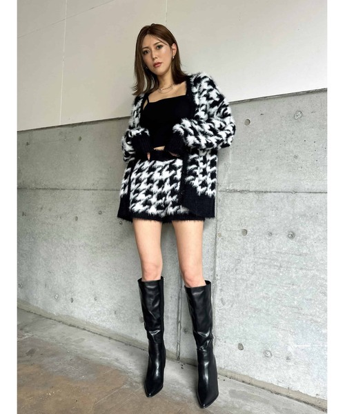 EGOIST（エゴイスト） パンツ 千鳥柄シャギーニットショートパンツ