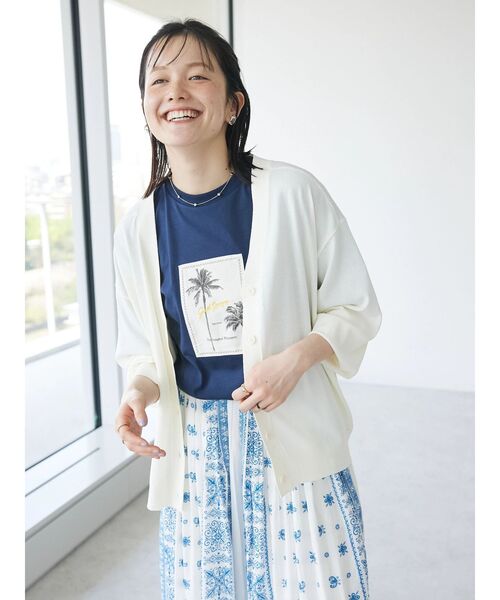 「CRAFT STANDARD BOUTIQUE」 半袖ニット FREE レッド レディース_画像3