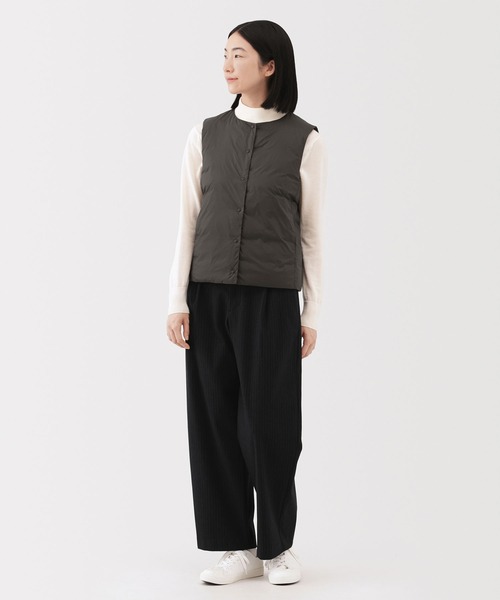 インゲボルグ　リバーシブルダウンベスト 黒　11号 無印良品（MUJI） ダウンベスト ベスト 婦人 軽量ダウンポケッタブル