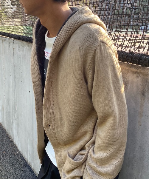 気持ちのよい取引！　‼️ VENCE EXCHANGE カーディガン 裏ボアフリースニットフード付