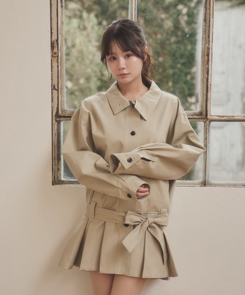 M DOLLY ステンカラーコート コート soutien collar gemma pleats coat 