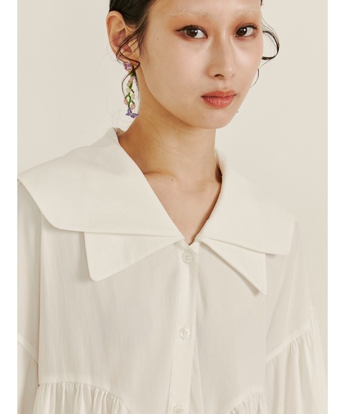 「PAMEO POSE」 シャツワンピース FREE グリーン レディース_画像6