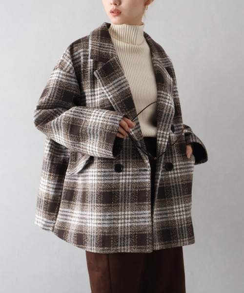 SpRay（スプレイ） コート アウター チェックBIGジャケット