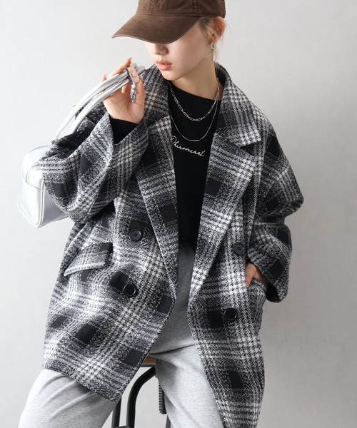 SpRay（スプレイ） コート アウター チェックBIGジャケット