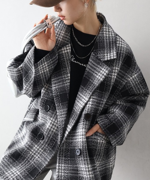 SpRay（スプレイ） コート アウター チェックBIGジャケット