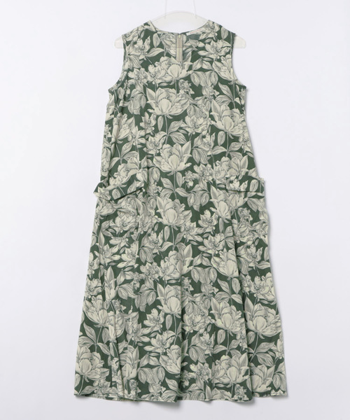 「PREFERIR」 ノースリーブワンピース LARGE グリーン レディース_画像9