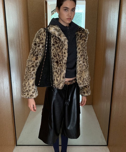 chuclla（チュクラ） コート アウター 「LONSLAN」レオパードフェイク
