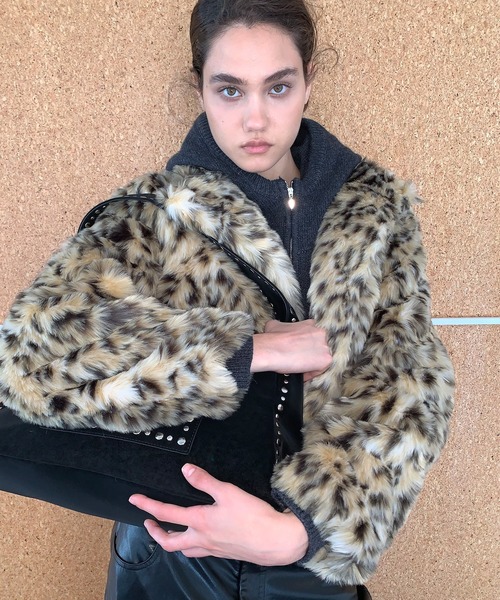 chuclla（チュクラ） コート アウター 「LONSLAN」レオパードフェイク