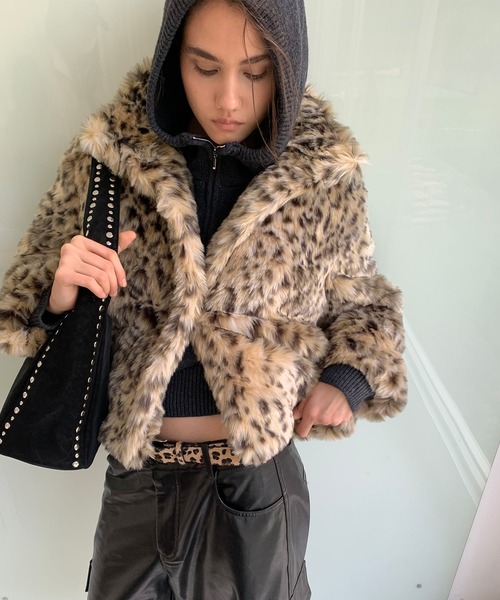 chuclla（チュクラ） コート アウター 「LONSLAN」レオパードフェイク