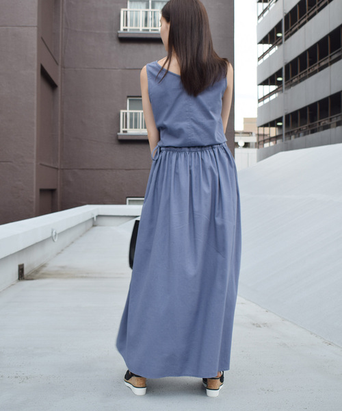 「PICCIN」 ノースリーブワンピース MEDIUM ライトグリーン レディース_画像7