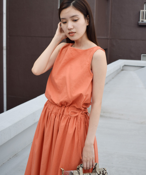 「PICCIN」 ノースリーブワンピース MEDIUM ライトグリーン レディース_画像8