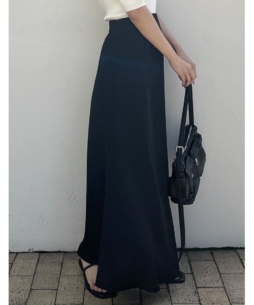 「Re:EDIT」 ロングスカート SHORT ブラック レディース_画像3