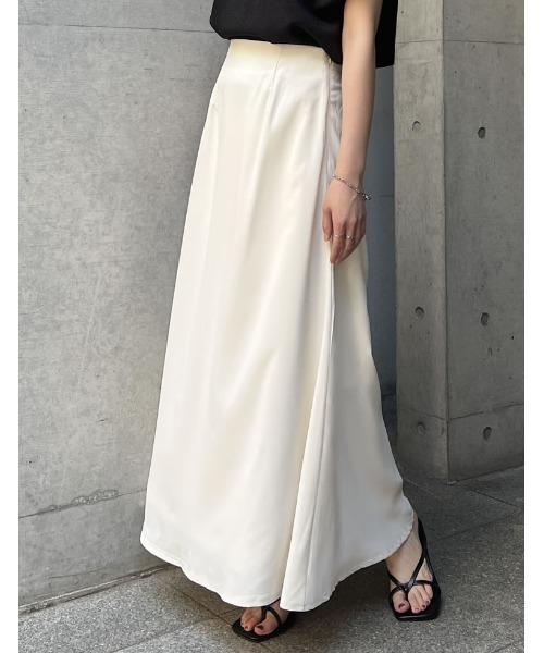 「Re:EDIT」 ロングスカート SHORT ブラック レディース_画像5