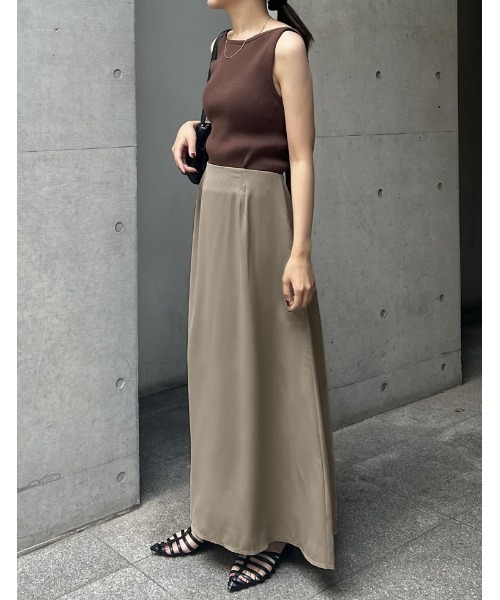 「Re:EDIT」 ロングスカート SHORT ブラック レディース_画像9