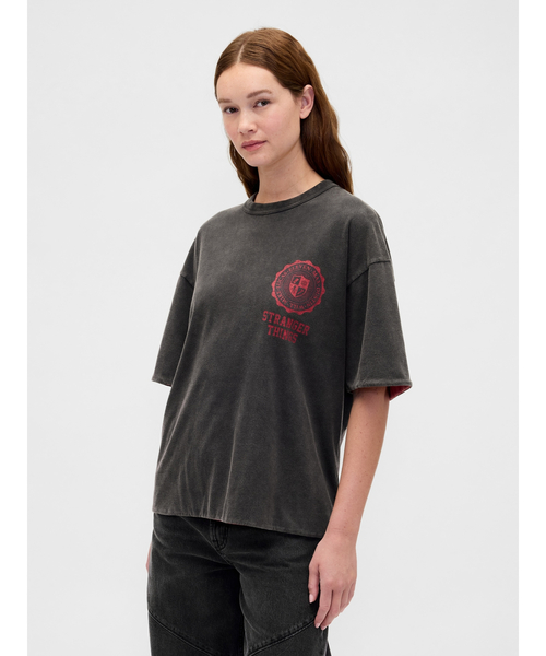 GAP ストレンジャーシングス ロンT 長袖 Mサイズ GAP（ギャップ） tシャツ ストレンジャー・シングス リバーシブル