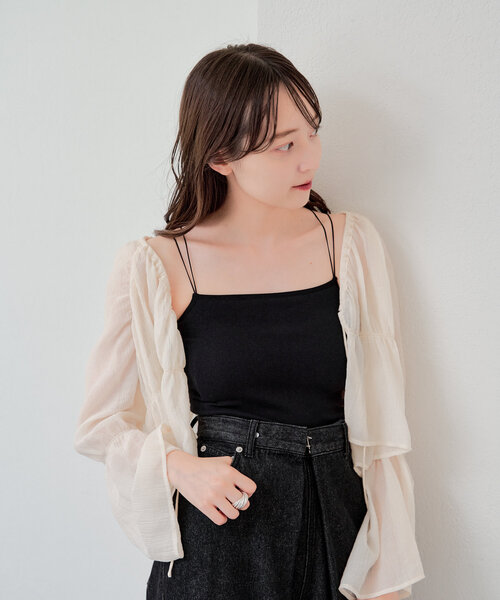 「Kastane」 長袖ブラウス LARGE ブラウン レディース_画像2