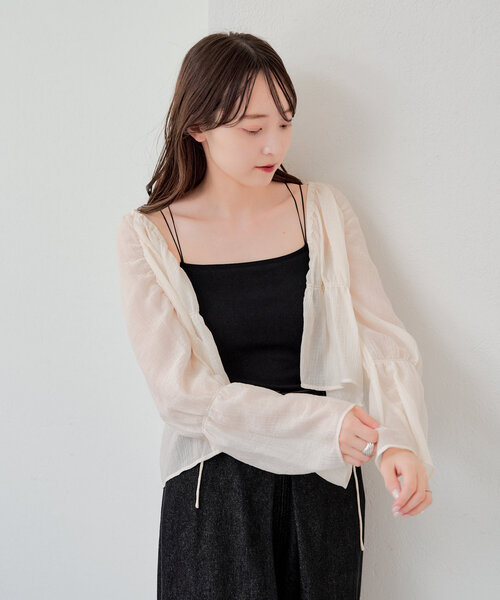 「Kastane」 長袖ブラウス LARGE ブラウン レディース_画像3