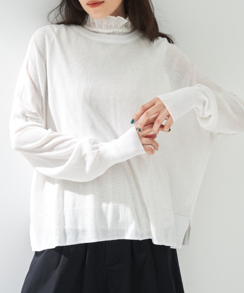 「Libra Cue」 ニットカーディガン FREE レッド レディース_画像2