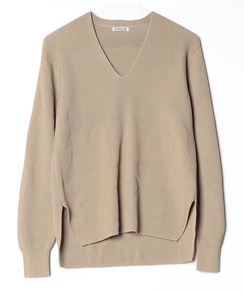 AURALEE 100%ウール 長袖ニット ベージュ 0 AURALEE（オーラリー） 長袖ニット 1 ベージュ レディース : ZOZOTOWN