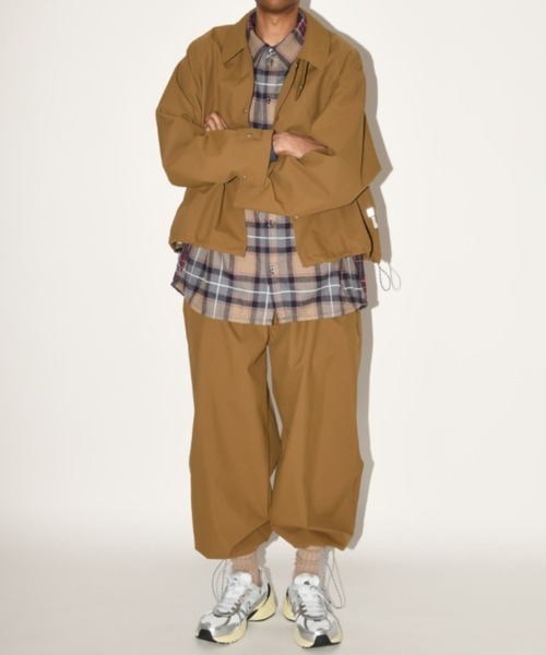 「SUPERTHANKS」 ステンカラーコート S ブラック メンズ_画像3