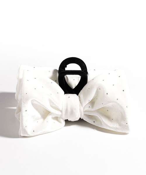TRESSE（トレス） ヘアクリップ BRIGITTE dot ribbon clip ベルベット