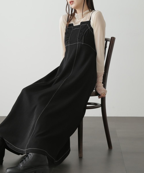 「FREE'S MART」 キャミソールワンピース SMALL ブラック レディース_画像4