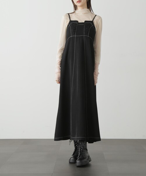 「FREE'S MART」 キャミソールワンピース SMALL ブラック レディース_画像8