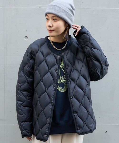 「TAION」 ダウンジャケット X-LARGE ブラック レディース_画像8
