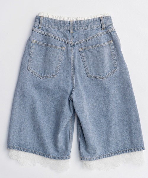 (新品タグ付き)メゾンスペシャル☆チュールレイヤードデニムショートパンツ MAISON SPECIAL（メゾンスペシャル） ジーンズ デニム デニムパンツ