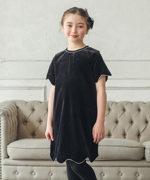 DRESCCO（ドレスコ） ワンピース ベルベットフローラルシルエット