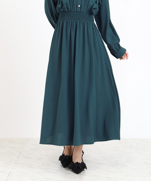 「ASTORIA ODIER」 長袖ワンピース MEDIUM ワイン レディース_画像2