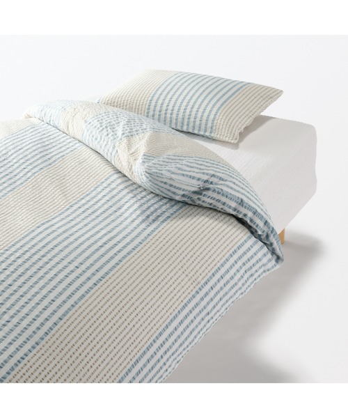 無印良品（MUJI） ベッド 寝具 綿 サッカー織 掛ふとんカバー・S