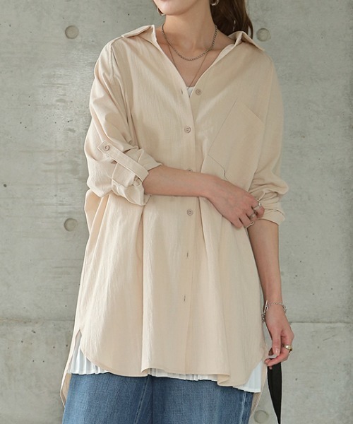 「HUG.U」 長袖シャツ FREE ホワイト系その他 レディース_画像5