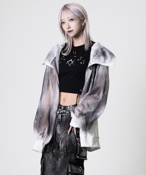 REFLEM（レフレム） パーカー 「REFLEM/レフレム」顔料加工メッシュZIP