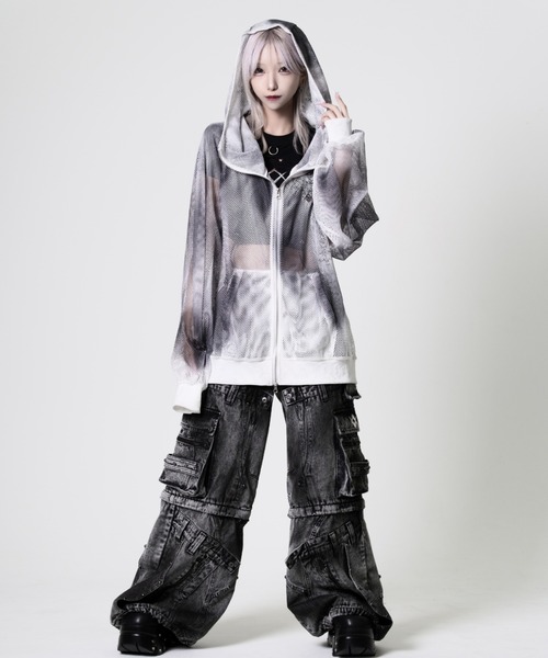 REFLEM（レフレム） パーカー 「REFLEM/レフレム」顔料加工メッシュZIP