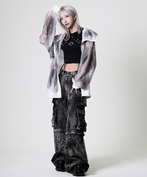 REFLEM（レフレム） パーカー 「REFLEM/レフレム」顔料加工メッシュZIP