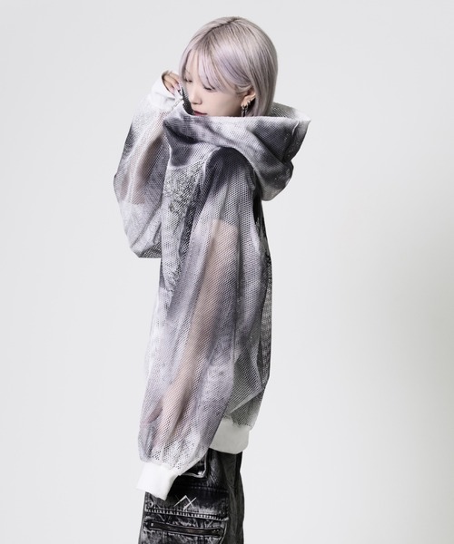 REFLEM（レフレム） パーカー 「REFLEM/レフレム」顔料加工メッシュZIP