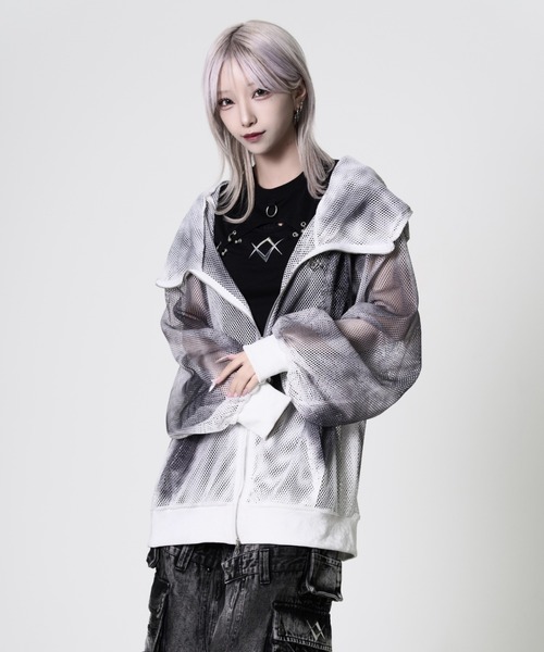 REFLEM（レフレム） パーカー 「REFLEM/レフレム」顔料加工メッシュZIP
