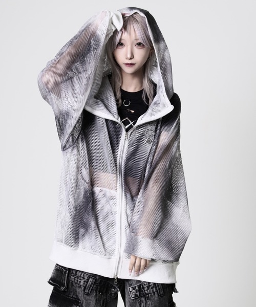 REFLEM（レフレム） パーカー 「REFLEM/レフレム」顔料加工メッシュZIP
