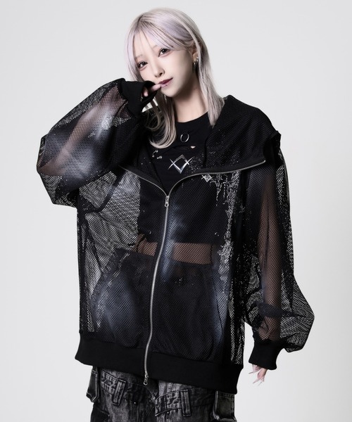 REFLEM（レフレム） パーカー 「REFLEM/レフレム」顔料加工メッシュZIP