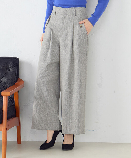 「COMME CA ISM」 パンツ SMALL グレイッシュベージュ レディース_画像3