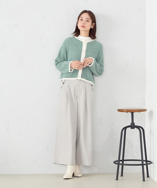 「COMME CA ISM」 パンツ SMALL グレイッシュベージュ レディース_画像4