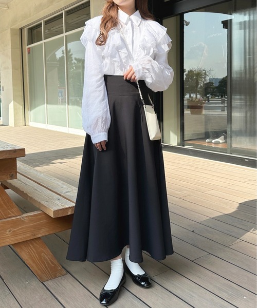 「apres jour」 フレアスカート X-LARGE アイボリー レディースの画像2