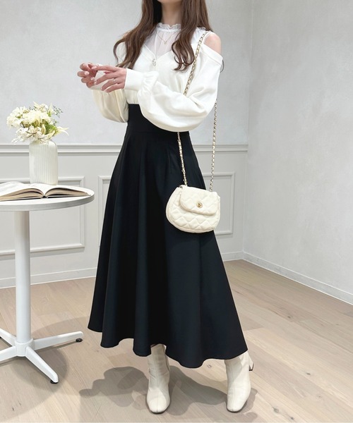 「apres jour」 フレアスカート X-LARGE アイボリー レディースの画像4